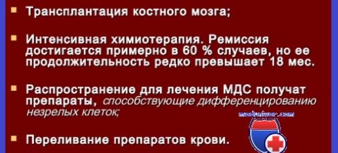 Лечение миелодиспластического синдрома